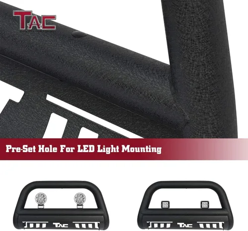 Vista 5 de TAC Bull Bar se adapta a Nissan Frontier 2005-2021 Nissan Pathfinder 2005-2007 2005-2015 Nissan Xterra Truck Pickup 3 pulgadas textura negra
