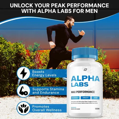 Vista 2 de Alpha Labs - Cápsulas para hombres, píldoras de complejo vitamínico AlphaLabs, fórmula oficial de Alpha Labs, suplemento dietético LabsAlpha