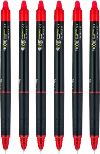 Vista 6 de PILOT FriXion Synergy Clicker Bolígrafos de gel retráctiles y borrables, punta extra fina de 0.5mm, tinta negra, paquete de 6