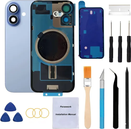 Vista 25 de Reemplazo de cristal trasero OEM para iPhone Xs de 5.8 pulgadas con kit de herramientas de reparación y adhesivo preinstalado (Oro)