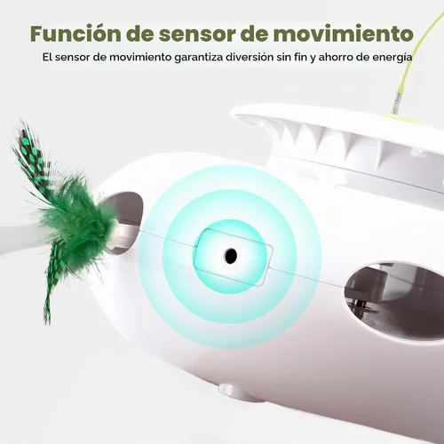Vista 4 de ALL FOR PAWS Juguete interactivo 3 en 1 para gatos con bolas rodantes, juguete de plumas Whack-a-Mole, juguetes giratorios automáticos para gatitos