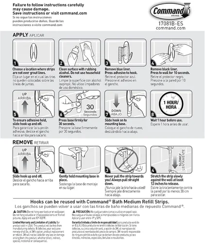 Vista 8 de Command, ganchos de diseño, 17081B