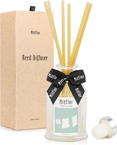 Vista 21 de MitFlor - Difusor de habitación, juego de difusor de varillas de ciprés de cedro con varillas de ratán natural, aromas refrescantes y limpios
