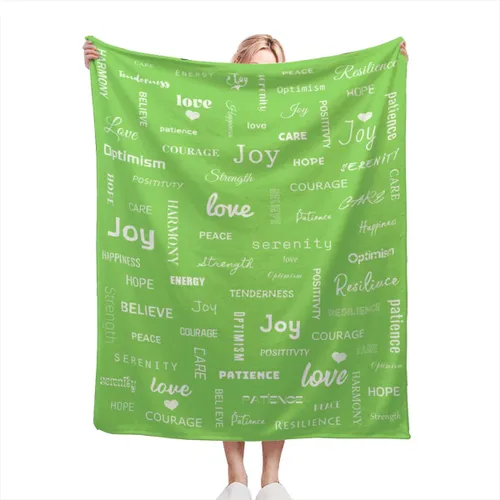 Vista 25 de Manta curativa, manta de regalo para mujeres y hombres, cálido regalo inspirador, manta de forro polar suave con energía positiva, comodidad, amor