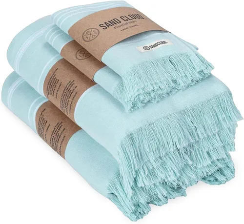 Vista 36 de Sand Cloud Toallas de baño turcas de 2 capas para baño, paquete de 2 Clásico - Gris