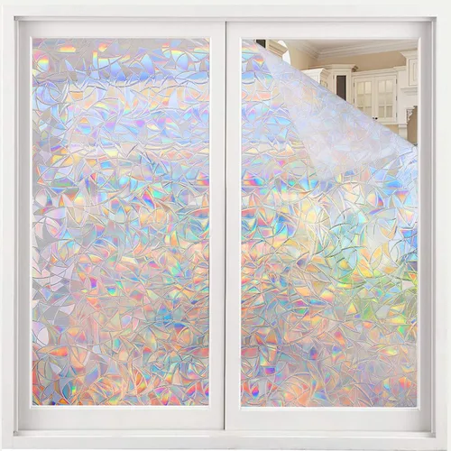 Vista 16 de Volcanics Película de Privacidad para Ventana con Bloqueo Total de Luz con Herramientas de Instalación, Cubierta Arcoíris para Ventana
