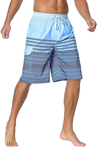 Vista 2 de Pantalones cortos de playa para hombre, de secado rápido, con forro de malla de Nonwe