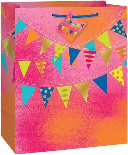 Vista 11 de Bolsa de papel de estraza marrón para regalo de cumpleaños (1 unidad), perfecta para regalos y sorpresas