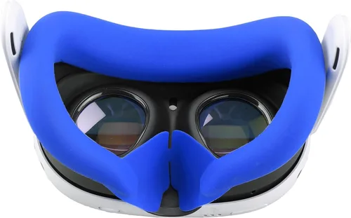 Vista 6 de OOAVR Controller Grips Cover Accessories for OculusMeta Quest 3,VR Silicone Face Pad,VR Lens Protection Cover,VR Thumbstick Covers(4pcs SetBlue)