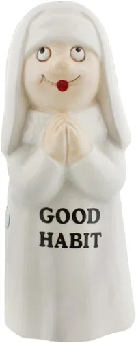 Vista 3 de Good Habit Bad Habit Nuns - Juego de salero y pimentero magnético de cerámica