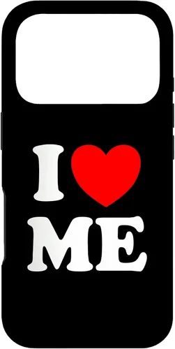 Vista 30 de Carcasa divertida para iPhone 16 I Love Me I Red Heart Me I Love Me Myself And I