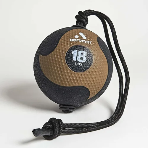 Vista 2 de Aeromat Elite Power Rope Medicine Ball for Core Strength/Rotational Movements Training