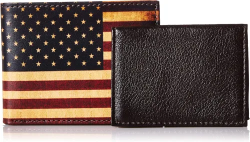 Vista 5 de Nocona Belt Co. Billetera plegable con bandera antigua Nocona unisex para adultos, multicolor, Multi