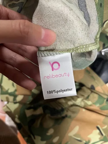 Vista 8 de ReliBeauty Disfraz de soldado uniforme de camuflaje del ejército
