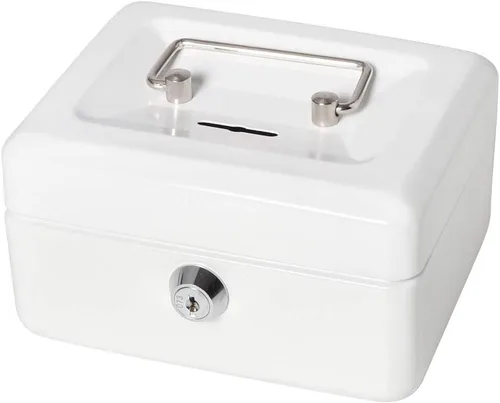 Vista 12 de Decaller - Caja de dinero con ranura para niños, caja de dinero pequeña con bandeja para dinero y cerradura de llave, 6 1/5 pulgadas x 5 pulgadas x
