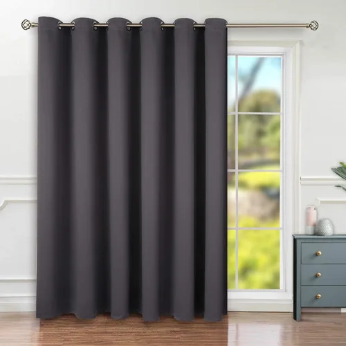 Vista 81 de BGment Cortina Oscurecedora para Puerta Corredera, Cortina Divisoria Opaca Ancha para Sala de Estar de 84 Pulgadas de Largo, Cortina Térmica de Rosa