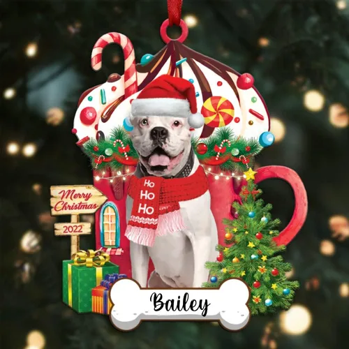 Vista 99 de Amantes de los perros de Navidad – Navidad de perros disponibles para muchos perros Shi Tzu – Adorno con forma personalizada, adorno de Navidad