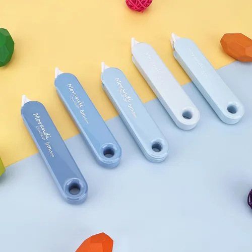 Vista 5 de 5 cintas correctoras estéticas, cinta extraíble blanca, de secado rápido, corrección instantánea, fácil de usar para suministros de oficina escolar