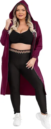 Vista 5 de Delantal de cocina para hombre y mujer, con capucha, de manga larga, impermeable, con cremallera