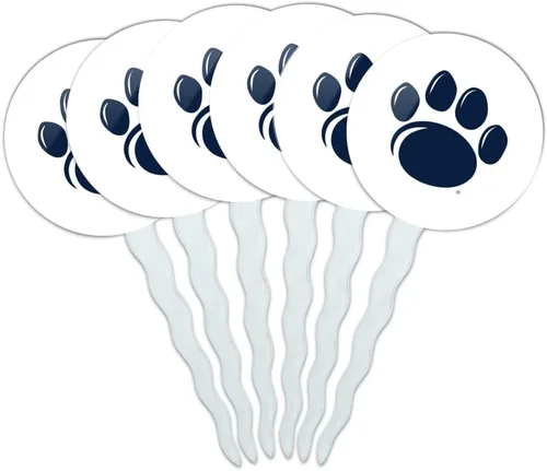 Vista 88 de Abilene Christian - Juego de 6 palillos para cupcakes con logotipo secundario