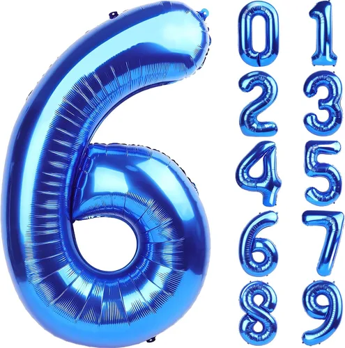 Vista 151 de Globos gigantes de números negros de 40 pulgadas, globos de aluminio de Mylar con helio para cumpleaños, globo número 0 para decoración de fiestas