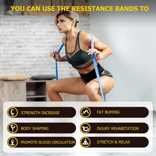Vista 4 de Pull Up Bands, Resistance Bands, Pull Up Assistance Band Exercise Bands for Men & Women Working Out, Body Stretching, Physical Therapy, Muscle