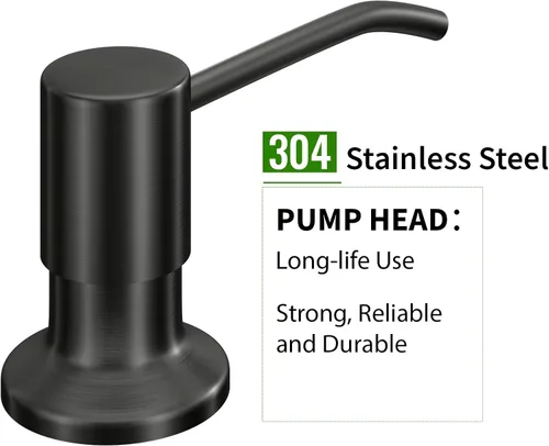 Vista 4 de Dispensador de jabón para fregadero de cocina, dispensador de jabón integrado, kit de tubo de extensión de 47 pulgadas, bomba dispensadora de loción