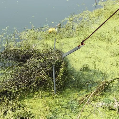 Vista 5 de Cortador de hierba para plantas acuáticas con extractor de malezas Paracord de 49.2 ft, cortador de malezas acuáticas, cuchillo de hierba de agua