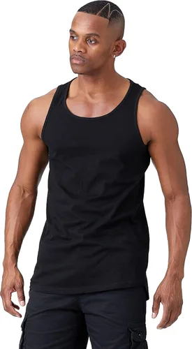 Vista 6 de Remera informal de jersey, sin mangas, lisa, básica (talles hasta 3XL, varios colores), para hombre.