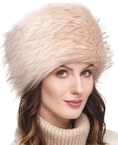 Vista 70 de Futrzane Sombrero clásico cosaco - Sombreros de piel sintética para mujer - Sombrero ruso peludo cálido