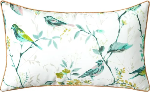 Vista 33 de VOGOL - Funda de almohada texturizada de lino, 18 x 18 pulgadas, estilo granja, para sofá, cama y habitación, con diseño de pájaros y hojas beige
