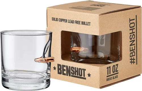 Vista 2 de BenShot Vaso Rocks con Bala Real .308 - 11 oz Fabricado en los Estados Unidos
