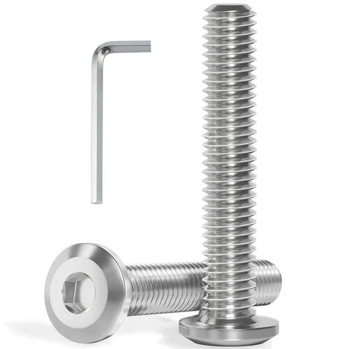 Vista 37 de VGBUY M6-1.0 x 8 mm 100 piezas Tornillos de cabeza plana con casquillo hexagonal, 304 de acero inoxidable 18-8, rosca completa, llave hexagonal