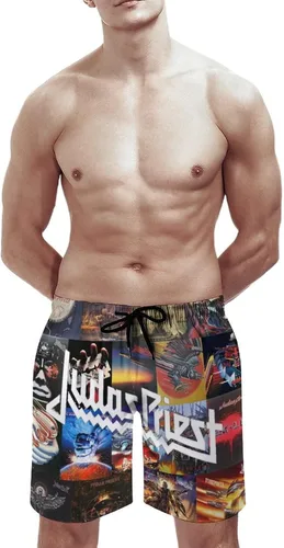 Vista 3 de HILEMES Men's Beach Shorts Swim Trunks Quick Dry Bathing Suit with Mesh Lining