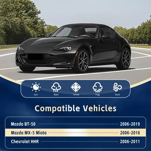 Vista 2 de Limpiaparabrisas de repuesto para Mazda MX-5 2006-2016, Chevrolet HHR 2006-2011 (juego de 2)
