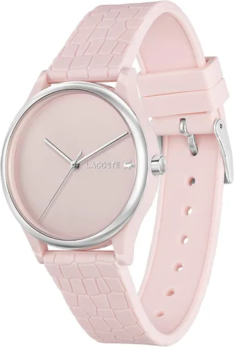 Vista 2 de Lacoste Reloj de cuarzo Crocodelle para mujer, Rosado