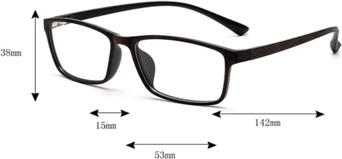 Vista 3 de Fullwosing Lentes de miopía de 0.50 a -6.00 con marco TR90 para miopía, lentes de miopía para hombres y mujeres