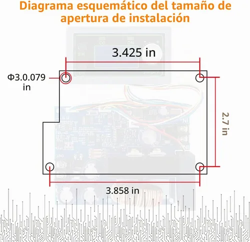 Vista 3 de Módulo de fuente de alimentación ajustable CNC Buck, convertidor de banco ajustable 50 V 20 A 1000 W voltaje y amperímetro regulador de voltaje CC