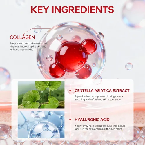 Vista 4 de KKP - Crema hidratante facial todo en uno, loción facial diaria todo en uno con colágeno y ácido hialurónico de Centella Asiática, hidrata, reafirma
