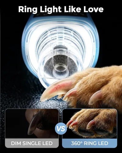 Vista 3 de CATPICK Molinillo de uñas silencioso de 7 velocidades para perros y gatos Blanco