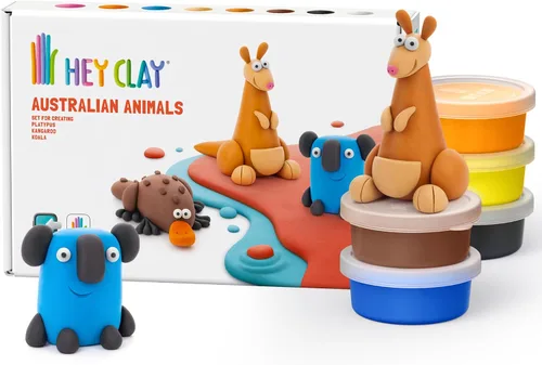 Vista 17 de HEY CLAY Colorido modelado de arcilla seca al aire para niños 6 latas con divertidas instrucciones interactivas aplicación - Actividades para niños