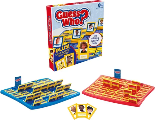Vista 3 de Hasbro Gaming Juego de mesa Guess Who?, con tarjetas de personas y mascotas, el juego original de adivinanzas, para niños, de 6 años en adelante