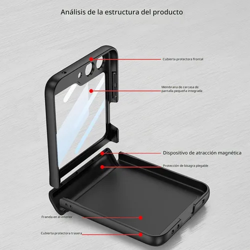 Vista 7 de STORMTAL Funda protectora delgada para Samsung Galaxy Z Flip 5, protección de bisagra, protector de pantalla integrado, carga inalámbrica, a prueba