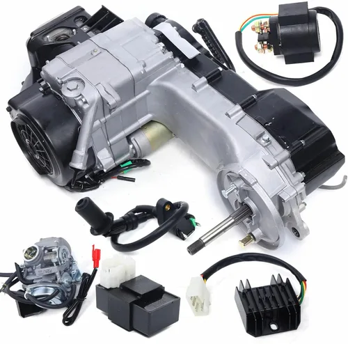Vista 9 de Motor de 110 centímetros cúbicos Rosyouth, kit completo de motor de 4 velocidades para ATV Quad, motor de arranque manual con reversa para Go Kart