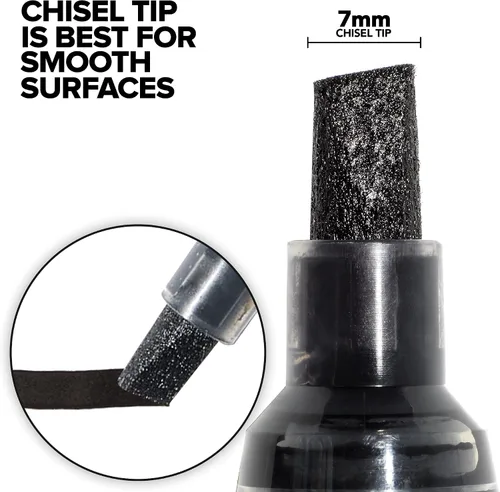 Vista 2 de Krink K-75 - Rotulador de pintura negra, vibrante y opaco para cualquier superficie, marcadores de graffiti permanentes, marcadores de pintura Krink