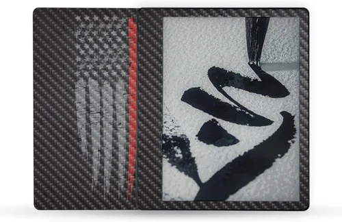 Vista 19 de MightySkins - Skin de fibra de carbono compatible con Amazon Kindle Scribe (2022) - Andrómeda Acabado de fibra de carbono texturizado protector