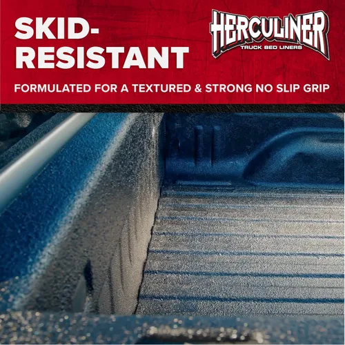 Vista 6 de HERCULINER HCL1B8 Kit de Revestimiento Roll-on para Caja de Camioneta, Negro, 1 Gal.