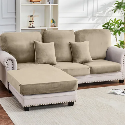Vista 86 de Funda para Sofá de Terciopelo Elástico Funda de Cojín de Sofá 1 Pieza - Funda Elástica Lavable para Asiento o Respaldo, Fundas de Asiento para Sofás