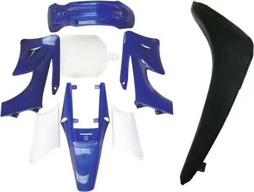 Vista 8 de Kit de carenado de plástico, piezas de guardabarros y asiento negro para Apollo 110cc 125cc 150cc Pit Dirt Bike (4naranja + 3blanco)
