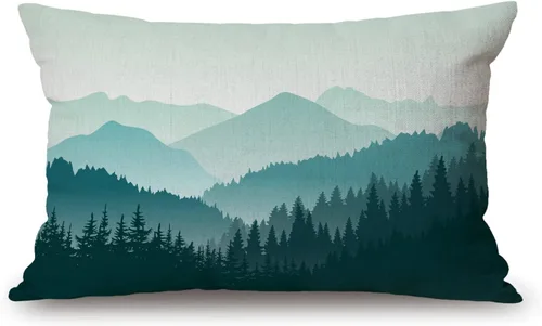 Vista 14 de Solekla Fundas de almohada de 12 x 20 pulgadas, decoración rústica de granja, fundas de almohada florales mexicanas, algodón lino, arte étnico
